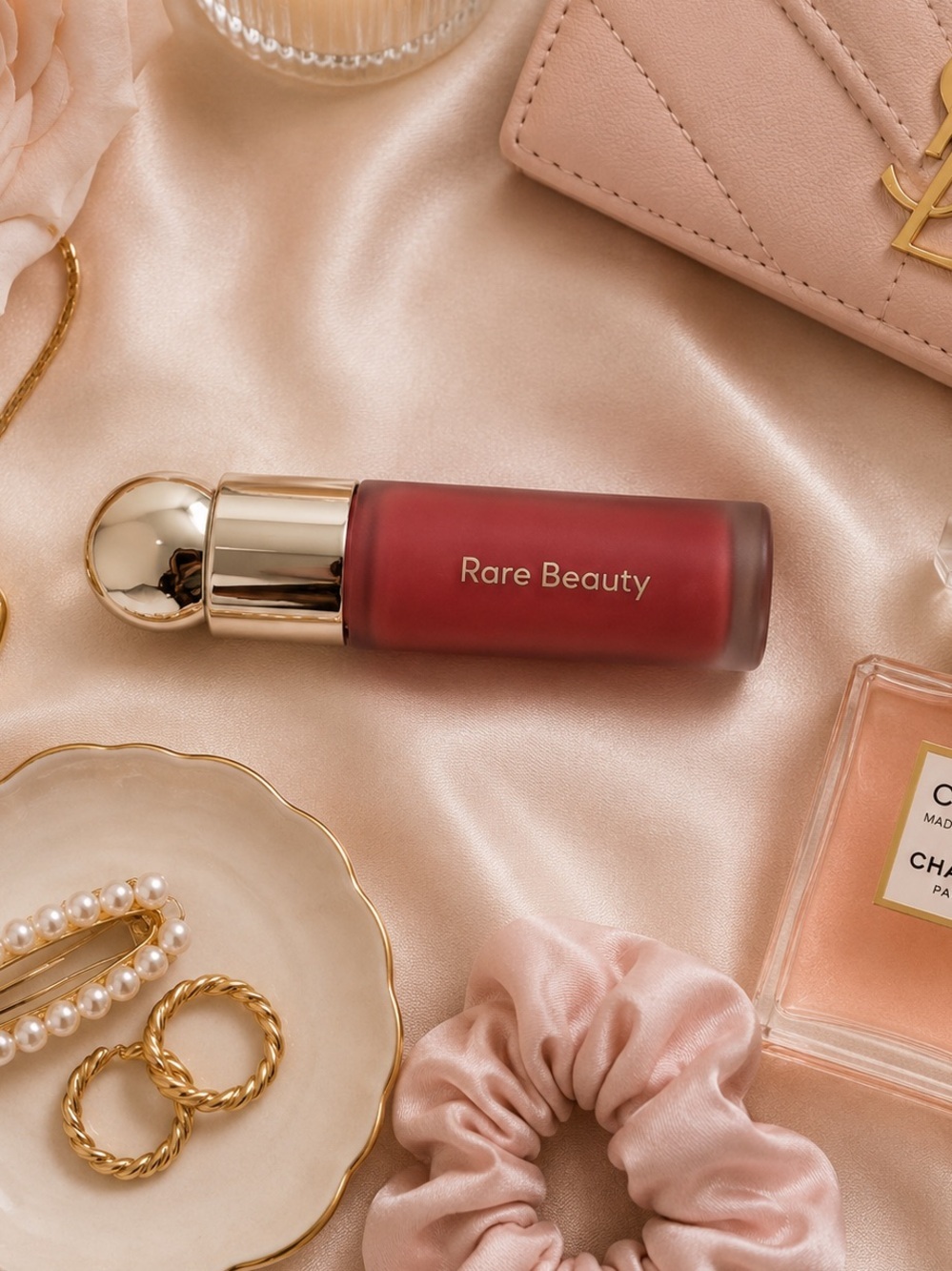 NEW Rare Beauty Soft Pinch Liquid Blush Dewy Finish in Happy Cool Pink Color